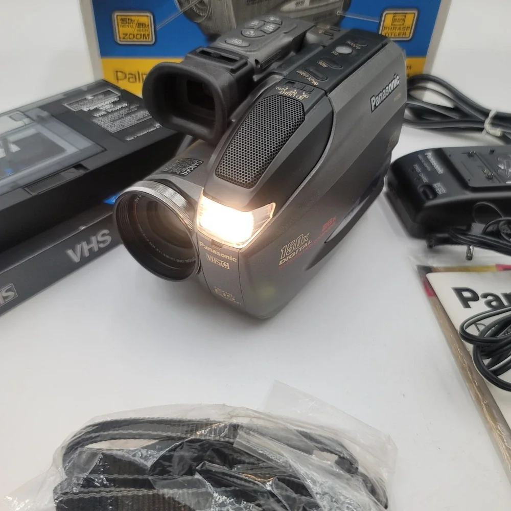 Panasonic Palmcorder PV-D209 VHS-C Camcorder 150x Digital Zoom Bundle with Box